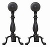 BLACK BALL ANDIRONS