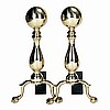 SOLID BRASS ANDIRONS