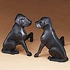 BLACK LAB ANDIRONS