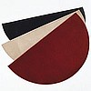 SOLID HALF ROUND HEARTH RUGS