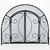 BLACK WROUGHT IRON SCROLL ARCH