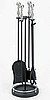 SATIN NICKEL HANDLE w BLACK BASE