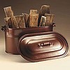ANTIQUE COPPER FINISH WOOD TUB