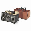 PLAID HAND WOVEN JUTE CARRIER WITH SIDES
