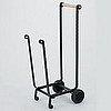 BLACK WOODCART w WHEELS