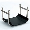 SATIN NICKEL/BLACK LOG HOLDER